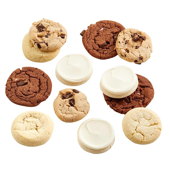 Cheryl's Cookies® Vegan Cookies Plant Based with 12 Sugar Chocolate Chip Marshmallow Chocolate &amp Frosted Cookies Kosher Non GMO Individually Wrapped Gift for Loved Ones Friends Family C