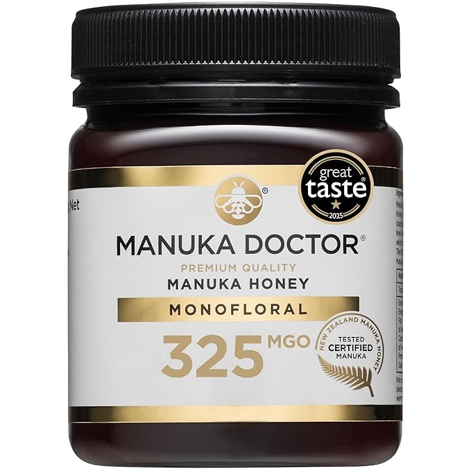Manuka Doctor - MGO 325+ Manuka Honey Monofloral 100% Pure New Zealand Honey. Certified. Guaranteed. Raw. Non-GMO (8.75 oz)