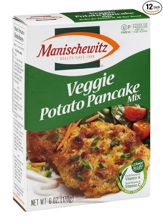 Manischewitz Veggie Potato Pancake Mix 6-Ounce Box (Pack of 12)