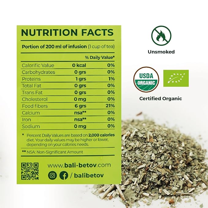 BALIBETOV Organic Yerba Mate 2.2 lb Loose Leaf – Unsmoked Pure Leaf Clean Natural Energy Gluten-Free &amp Vegan