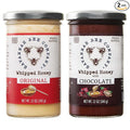Whipped Honey Gift Set by Savannah Bee - Creamy Smooth Spreadable and absolutely Delicious - 100% Natural and Pure Honey - 12 Oz (Original &amp Chocolate)