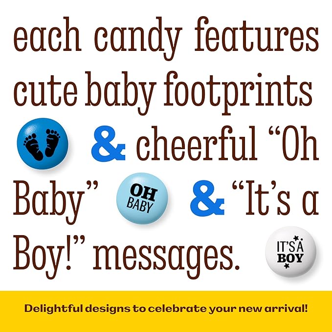 M&ampM'S World It's A Boy Milk Chocolate Candy 5lb Bag with White and Blue M&ampM'S for Baby Boy Showers Gender Reveal Parties and Baby Celebration Favors