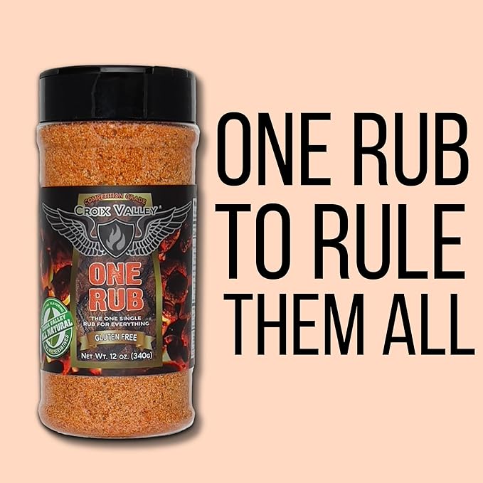 Croix Valley One Rub – 3 Pack (12 oz Plastic Shaker Bottle) – Deep Savory Umami with Bold Steakhouse Flavor – Gluten-Free All-Natural Vegan – All-Purpose Barbecue Seasoning