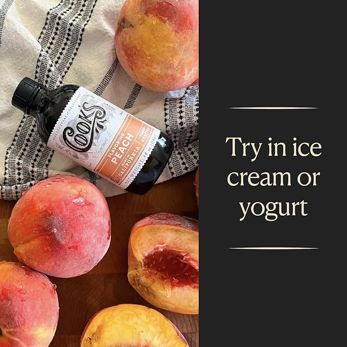 Cook's Peach Flavoring for Baking Preserves Ice Cream Jam Cakes 32oz