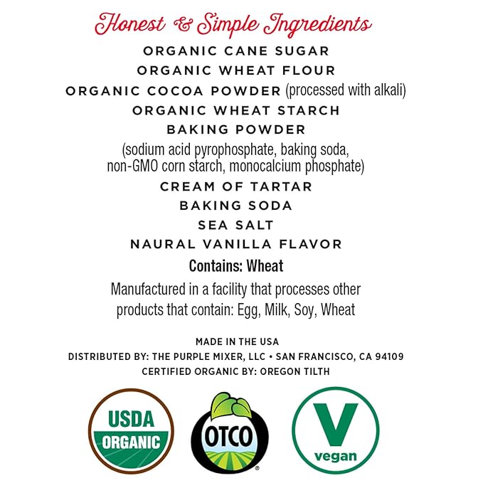 Miss Jones Baking Organic Cake and Cupcake Mix Non-GMO Vegan-Friendly Moist and Fluffy: Chocolate 15.87 Ounce (Pack of 2)