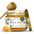 Bees &amp Trees Manuka Honey 550+ MGO - Raw Pure New Zealand Monofloral Honey – Unpasteurized &amp Natural Unfiltered Manuka for Tea Coffee Dressings Smoothies &amp Daily Use – Glass Jar 380g (
