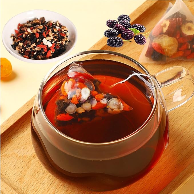 Panax &amp Mulberry Herbal Tea Ginseng &amp Mulberry Herbal Tea Kidney Teas Formula Treasure Kidney Cleanse and Wolfberry For Women &amp Men (30bag)