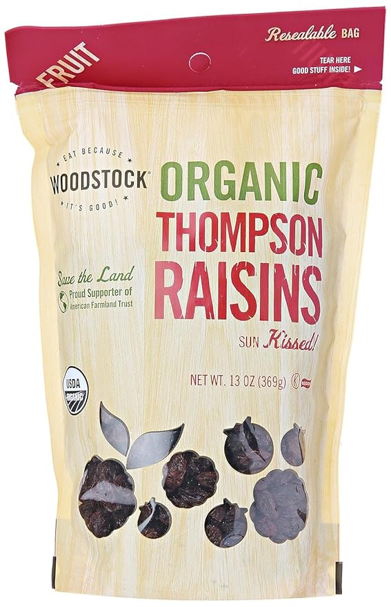 Woodstock Organic Thompson Raisins 32x 13 Oz