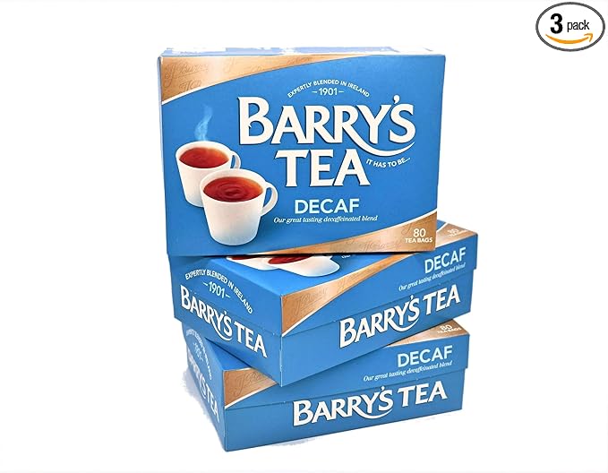 Barry's Tea Decaf Blend 80 Teabags (3 Pack) Fresh from Barry's Tea in Ireland