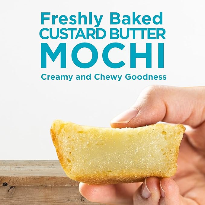Hawaii's Best Custard Butter Mochi Mix Hawaiian Snacks Baking Mix Authentic Island Dessert Made with Sweet Rice Flour &amp Coconut Milk Gluten Free Pancake Mix Easy-to-Make Treat for Family 15 o