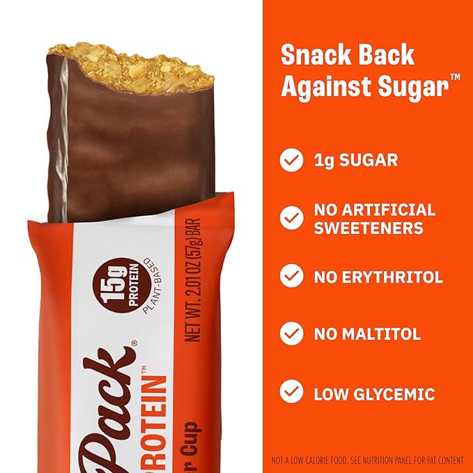 Munk Pack Peanut Butter Cup Probiotic Keto Protein Bars | 15g Plant Protein 1g Sugar 4g Net Carbs | Non-GMO Plant-Based Low Sugar Gluten-Free Snacks | 12 Count