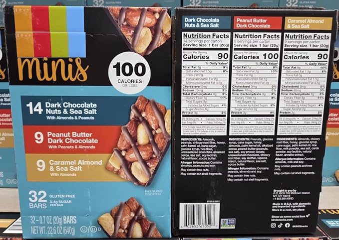 Kind Minis Variety Pack 32 Bar 22.4oz 640g Box