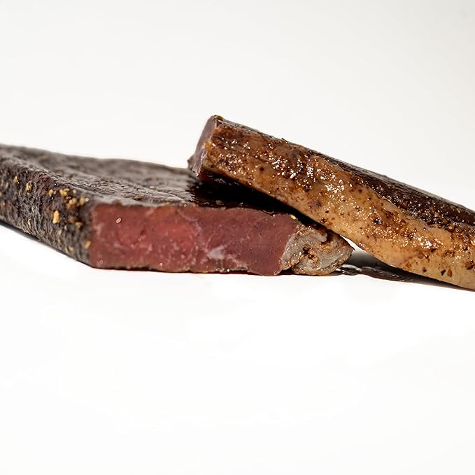 Biltong Depot Original Beef Biltong Slab with Fat – 8oz | Air-Dried Beef Jerky Snack | High Protein | Zero Sugar | Keto &amp Paleo Friendly | Gluten Free | No Artificial Preservatives | No MSG