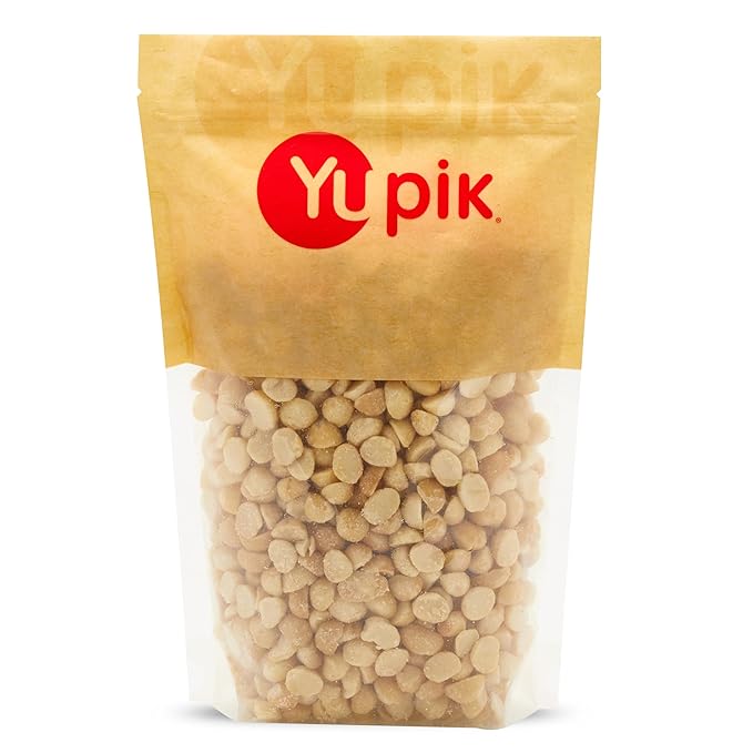 Yupik Macadamia Nuts Medium Pieces 2.2 lb (35.2 oz) Raw and Unsalted Gluten-Free and Kosher Unroasted Oil-Free Nuts with Creamy Flavor Source of Fiber Ideal for Baking Cooking and Healthy Sna