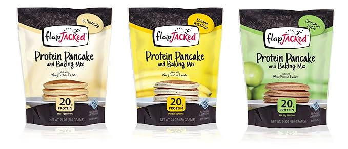 FlapJacked Protein Pancake and Baking Mix Variety Pack 24oz 3 Count