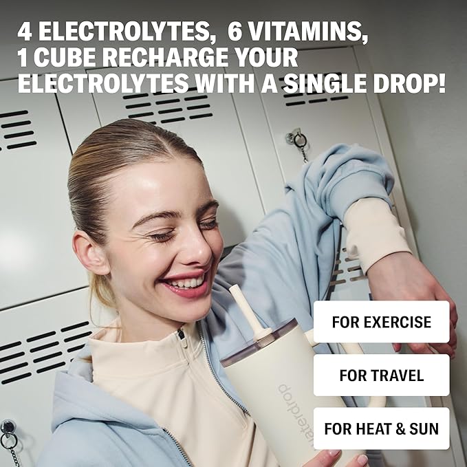 waterdrop Microlyte Strawberry 2 Pack – Sugar-Free Electrolytes for Fitness &amp Hydration – 24 Drops with Magnesium Calcium Sodium + Zinc – Electrolyte Water Flavoring in Strawberry