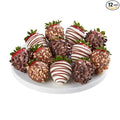 Shari’s Berries Gourmet Dipped Fancy Strawberries | Chocolate Covered Strawberry Gift Box | Ideal for Valentine's Day Anniversary Birthdays Congratulations or Saying Thank You (Full Dozen 12 Berr