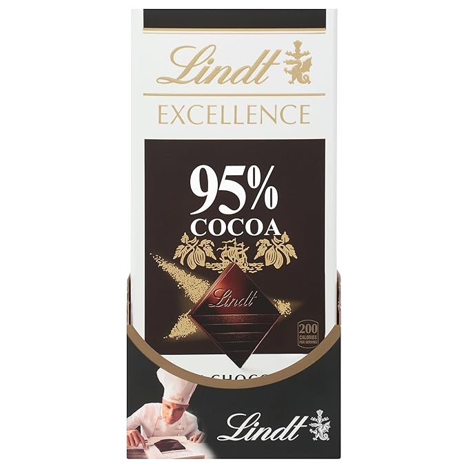 Lindt EXCELLENCE 95% Cocoa Dark Chocolate Bar Dark Chocolate Candy 2.8 oz. (12 Pack)