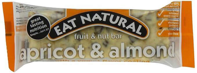 Eat Natural Almond &amp Apricot Bar with Yogurt Coating1.76 Ounce Bar 12-Count Box