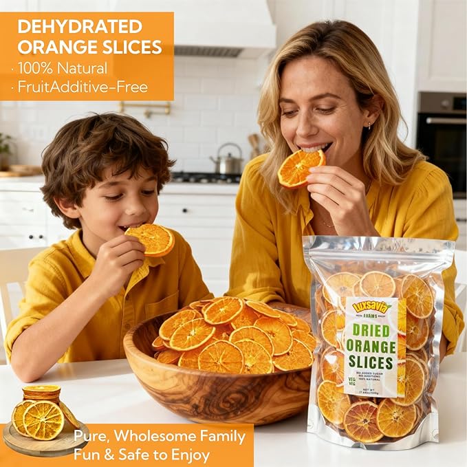 1.1LB(500g) Natural Dried Orange Slices BulkApprox 100-110 WheelsDehydrated Orange Slices NO AddtivesDried Oranges Sugar FreeDehydrated Fruit for CocktailsChristmas DayCraftsBakingFruit Tea