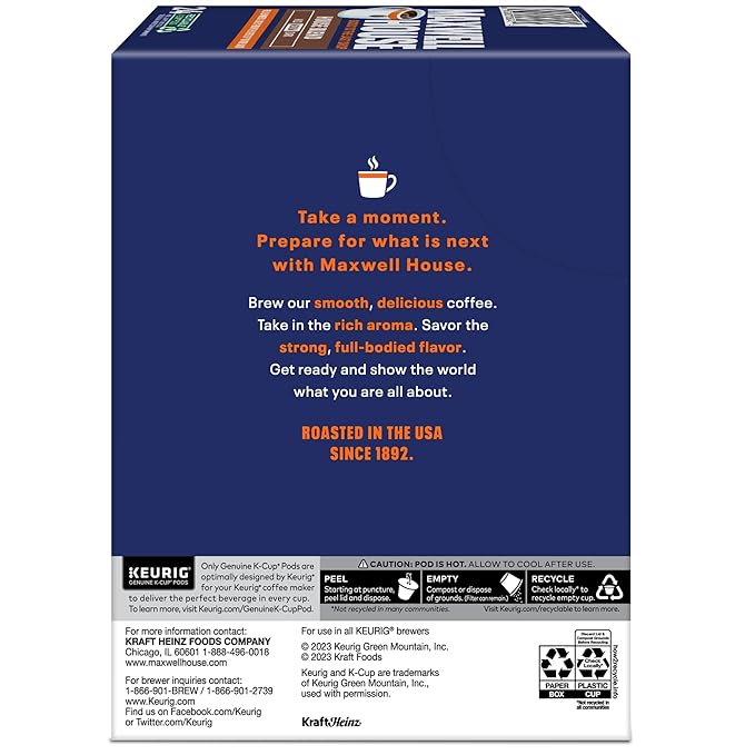 Maxwell House House Blend Coffee Keurig Single Serve K-Cup Pods 24 Pods Per Pack Case Of 4 Packs