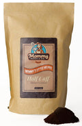 Mommy Needs A Fix Half Caff Ground Coffee | 100% All Natural Arabica Beans | Medium Roast | Chemical Free Swiss Water Process | Pregnancy &amp Breastfeeding Friendly | Roasted in the USA | 1 lb