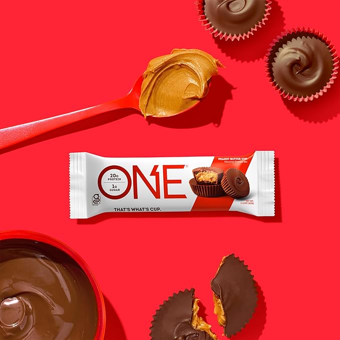 ONE Protein Bars Peanut Butter Cup Gluten Free Protein Bar with 20g Protein and only 1g Sugar &amp Protein Bars Smores Gluten Free Protein Bars with 20g Protein and only 1g Sugar