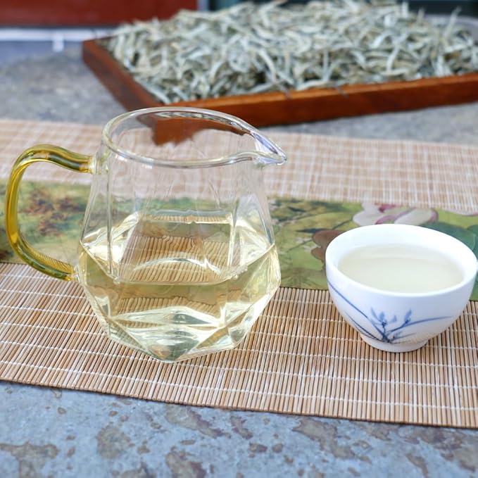 SANRAN Silver Needle White Tea Loose Leaf Chinese Premium Yunnan Bai Hao Yin Zhen Low Caffeine 5.29oz