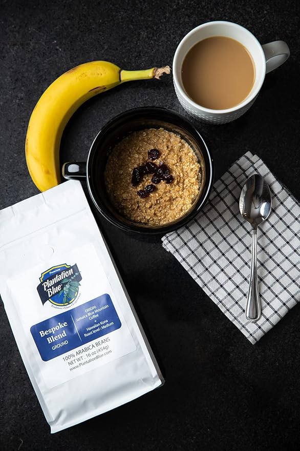 PREMIUM PLANTATION BLUE TRADITION CLASS EXPERIENCE Bespoke Blend of Blue Mountain &amp Kona Coffee Ground (1lb)