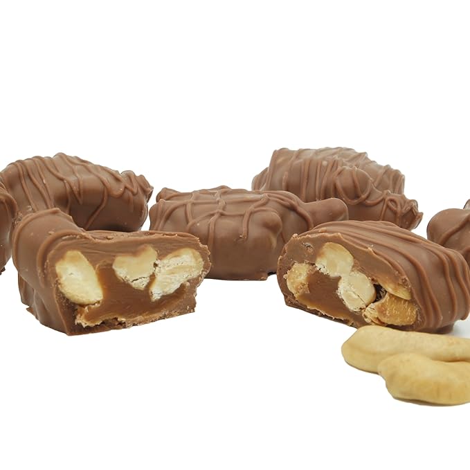 Philadelphia Candies Vanilla Cashettes (Caramel Cashew Clusters) Milk Chocolate 1 Pound