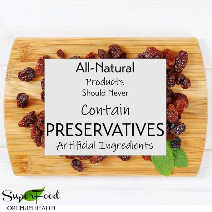 Gerbs Dried Raisins 4 lbs. | Unsulfured No Artificial Additives Resealable Bag | Naturally Sweet &amp Plump | Top 14 Allergen-Free