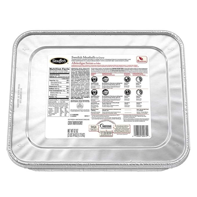 Nestle Stouffers Swedish Meatball in Gravy 62 Ounce -- 4 per case.