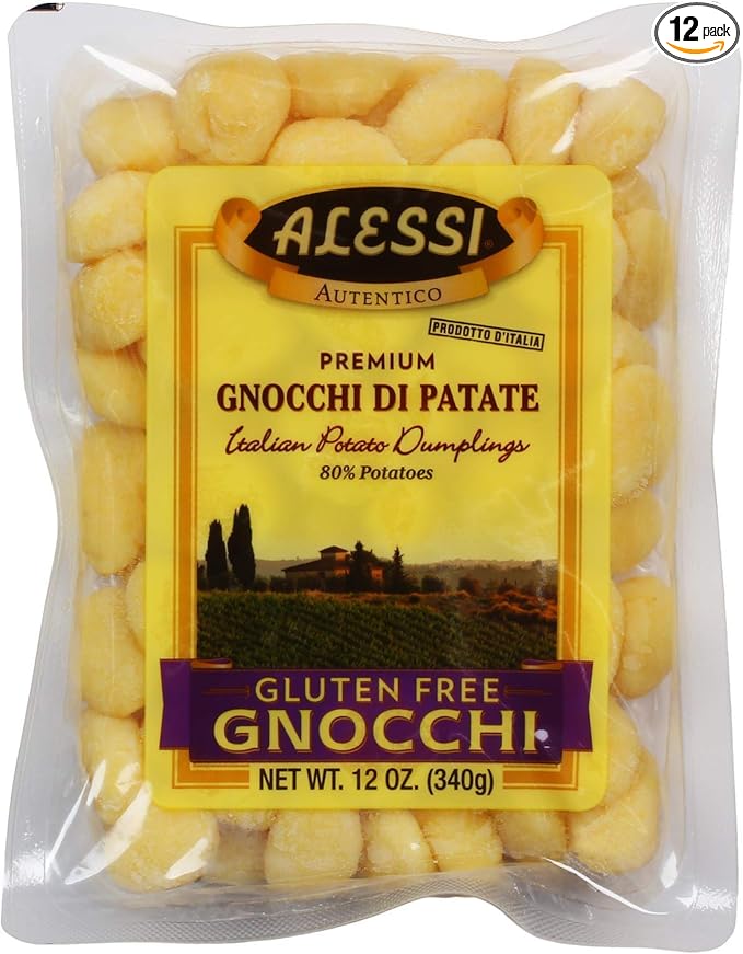 Alessi Imported Gluten Free Potato Gnocchi 12 Ounce (Pack of 12)