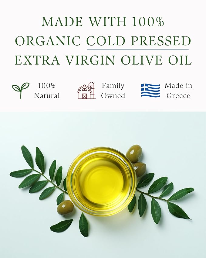 Orchard Pond Organic Extra Virgin Olive Oil - Smooth &amp Fruity Cold Pressed from Greek Olives 100% Certified Organic 500ml