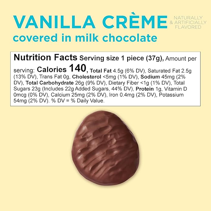 RUSSELL STOVER Easter Vanilla Crème Milk Chocolate Easter Egg 1.3 oz. (Pack of 18)