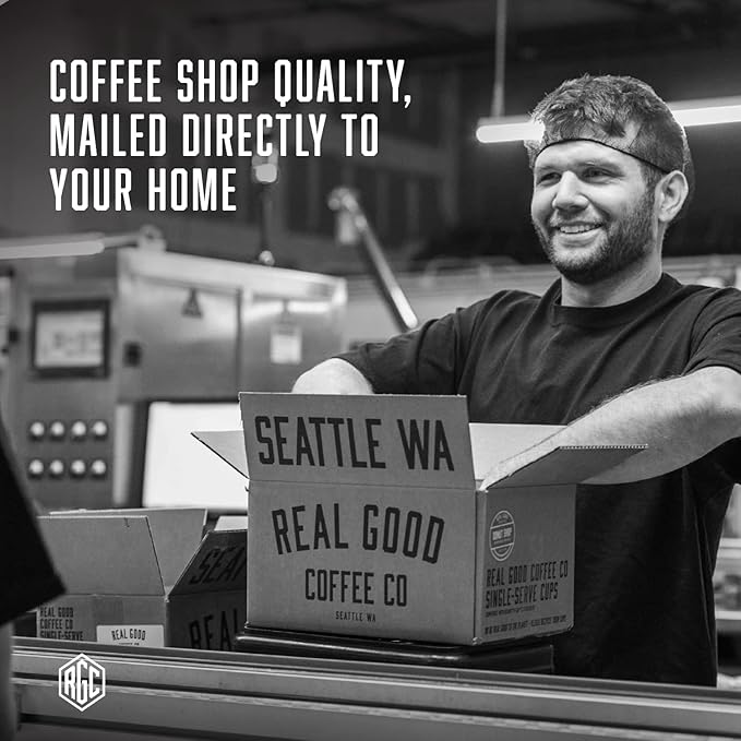Real Good Coffee Company Donut Shop Medium Roast Whole Bean Coffee - Fresh Roasted Coffee Beans - Pairs with Donuts &amp Pastries - 32 Oz
