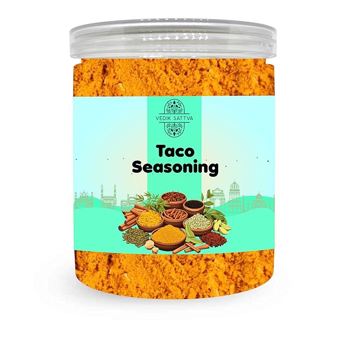 VEDIK SATTVA All Natural Taco Seasoning 3.52 OZ / 100 GM | Set Of 1 Box