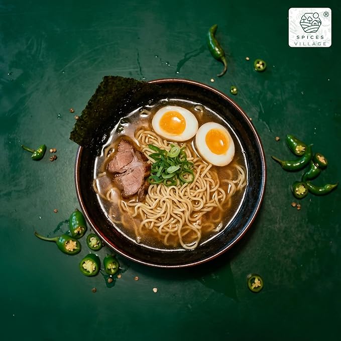 Spices Village Ramen Party Box – 3 Pack Noodles 2 Pack Dried Vegetable Mixes &amp 3 Flavored Soup Bases – Chicken Beef &amp Vegetable – Gourmet DIY Ramen Kit – Perfect for Gifts &amp Family Night
