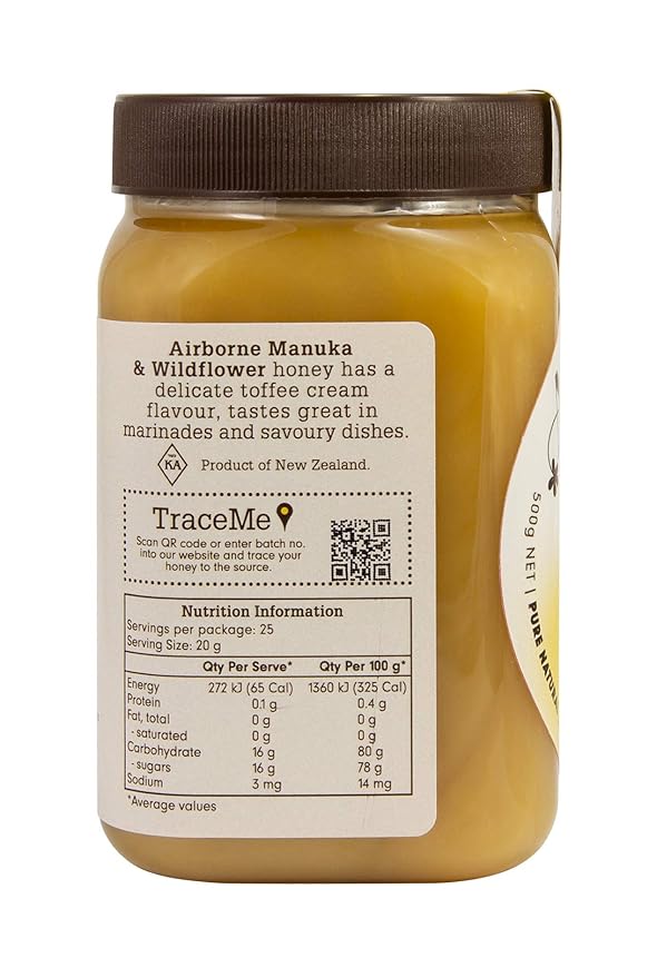 Airborne (New Zealand) Manuka with Wildflower Blend Honey 500g / 1.1lbs