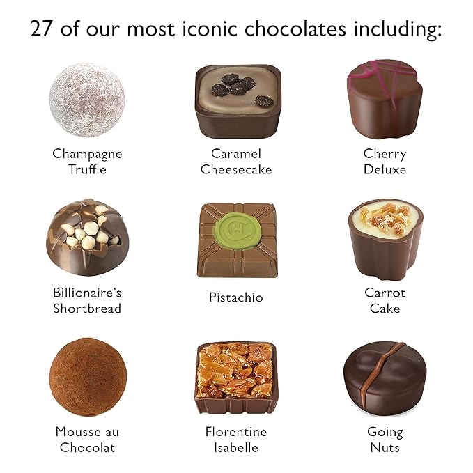Hotel Chocolat - Everything Sleekster - Assortment of 27 Milk White and Dark Chocolates - Chocolate Gift Box for Birthday Thank You Anniversary Holidays