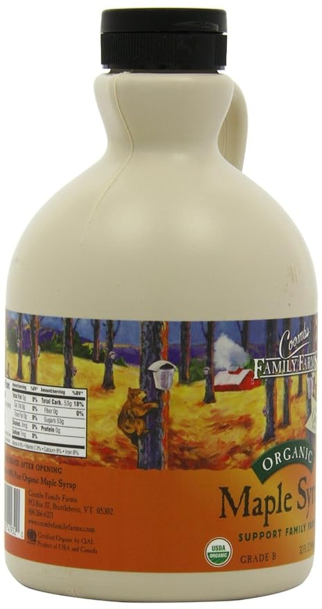 Coombs Family Farms Maple Syrup Organic Grade A Dark Color Robust Taste 32 Fl Oz