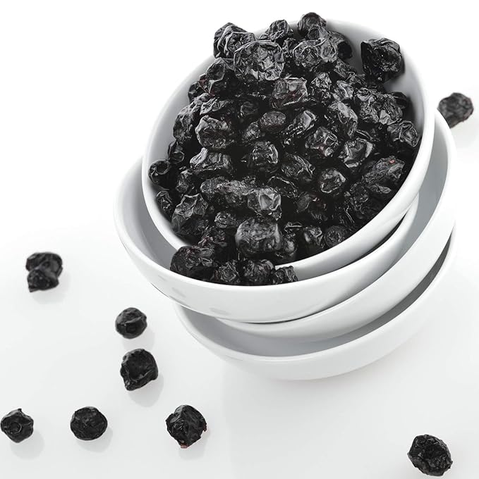 Dried Organic Wild Blueberries - Northwest Wild Foods - Healthy Antioxidants Fruit - for Granola Morning Snack Baking Trail Mix (8 Ounces)