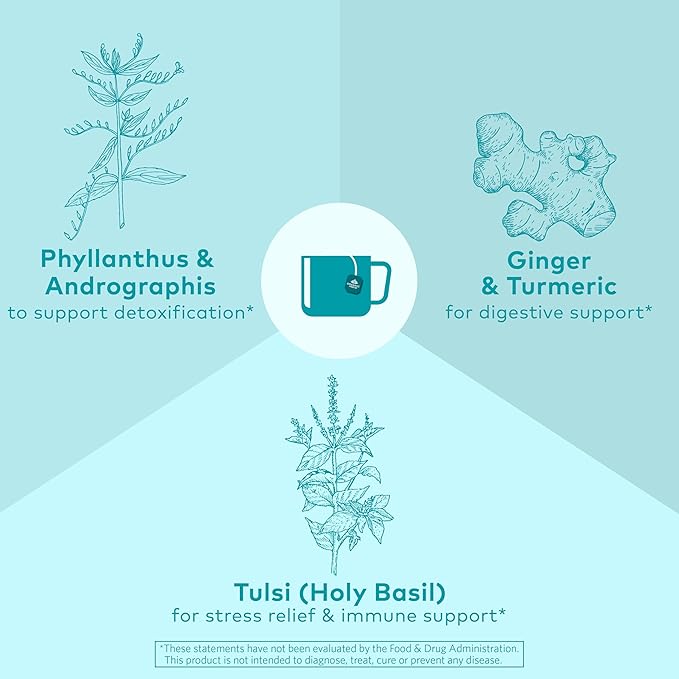 ORGANIC INDIA Tulsi Cleanse Tea - Holy Basil Ginger Turmeric Herbal Tea Stress Relieving &amp Cleansing Immune Support Adaptogen Organic Non-GMO Caffeine-Free - 18 Infusion Bags 3 Pack