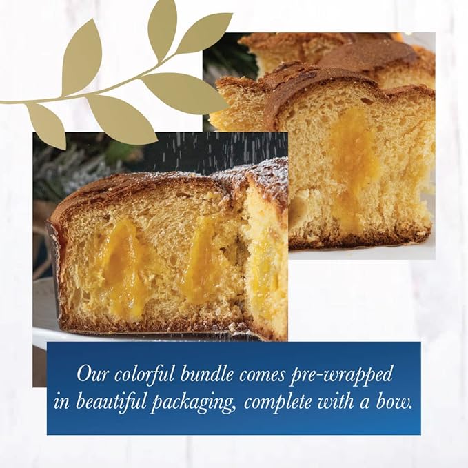 Giusto Sapore Italian Panettone Premium Lemon Limoncello Gourmet Bread 26.4 Ounce - Traditional Dessert - Imported from Italy and Family Owned
