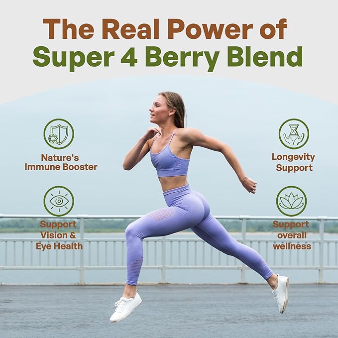 Go Nutra Organic Freeze Dried Acai Berry Blend for Bowls | Superfood Smoothie Mix with 4 Immune Boosting Berries | Acai Maqui Elderberry Acerola | Antioxidant Freeze Dried Berries 15 Servings 8oz