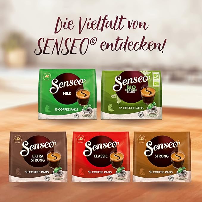 Senseo Classic Medium Roast Coffee Pods Single Serve Pods Bulk Pack for Senseo Coffee Machine Compostable Pods for Hot or Iced Coffee Cold Brew Coffee 16 Count Pack of 10