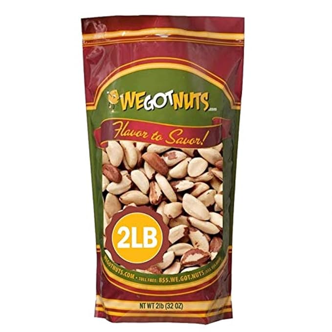 Brazil Nuts - 2 Pounds Shelled Raw Natural No Preservatives Added NO PPO 100 Percent Natural We Got Nuts