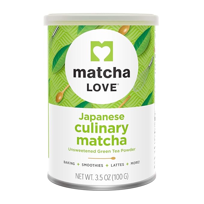 Matcha Love Culinary Matcha 3.5 Ounce Finely Milled Green Tea Leaves Japanese Style Matcha Powder