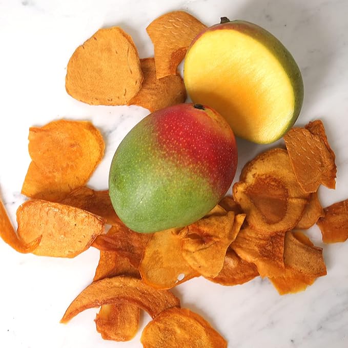 Sisters Fruit Company Mango Chips All-Natural No Preservatives Fat-Free (Contains SIX 2.25 OZ. Bags)