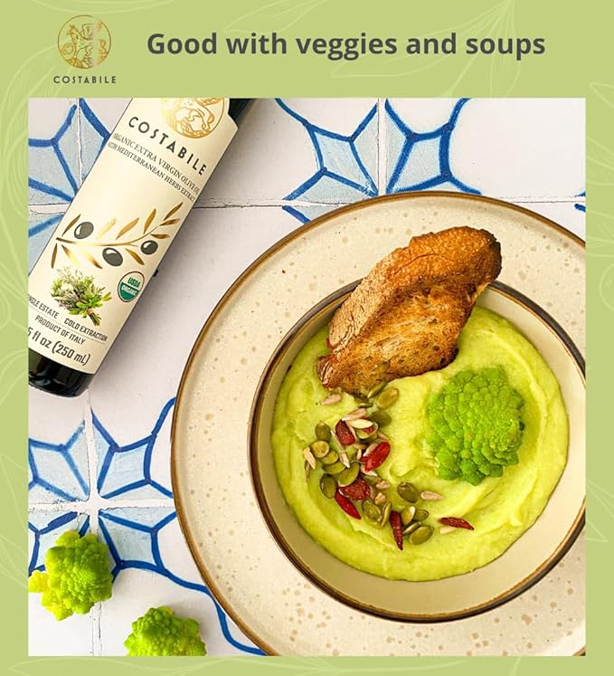 Herbed Olive Oil - Extra Virgin Tuscan Herb Olive Oil from Italy - Perfect for Infused Mediterranean Seasoning and Herb Vinaigrette